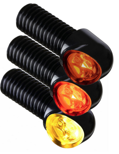 Intermitente LED 3-en-1 c/roscado M8 (Trasero) - Homologado - Motogadget
