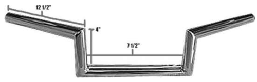 Manillar Z-Bars de 1"Ø / Alto 4" - H-D '82-Post. - Jammer Cycle